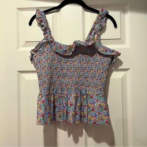 JCrew Liberty of London  Smocked Top Sz. M